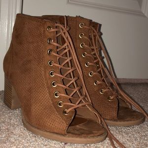 Lace up booties